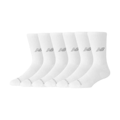 CALCETINES NEW BALANCE Everyday Cushion Crew Socks 6 Pack BLANCO LARGO LAS65117WT