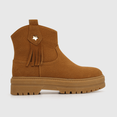BOTIN COLLOKY DE NIÑA CIERRE FLECOS CAFES ROJIZOS 550602-93