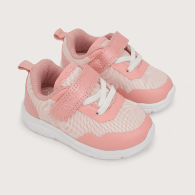 ZAPATILLA OPALINE NIÑA LIVIANA ROSADA VELCRO ELASTICO 471403-30