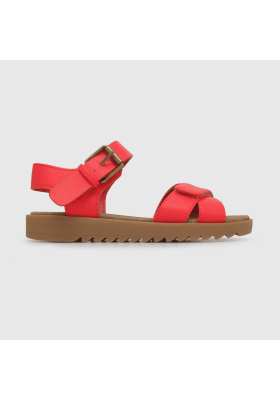 SANDALIA COLLOKY NIÑA ROJA CON HEBILLA Y VELCRO 432602-82