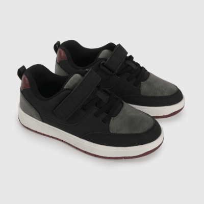 ZAPATILLA COLLOKY VELCRO NEGRA CON CORDON CUERO 573102-01