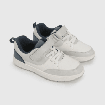 ZAPATILLA COLLOKY VELCRO CON CORDON GRIS CUERO 573102-98