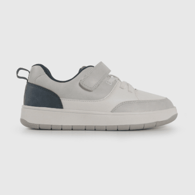 ZAPATILLA COLLOKY VELCRO CON CORDON GRIS CUERO 573102-98