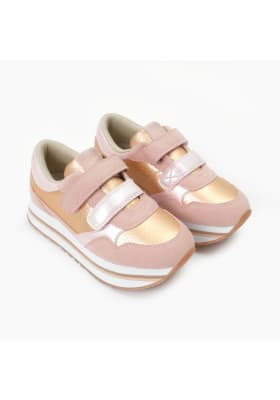 ZAPATILLA COLLOKY NIÑA ROSADA BRILLANTE PLATAFORMA