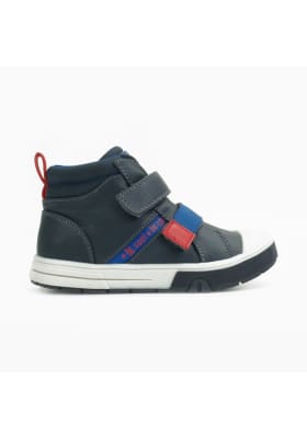 BOTIN COLLOKY NIÑO AZUL CUERO DOS VELCRO