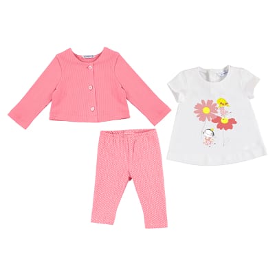 Conjunto Mayoral 3 piezas niñas flor 172965