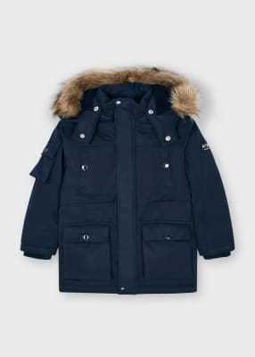 PARKA MAYORAL CAPUCHA DE PELO MARINO 4416401
