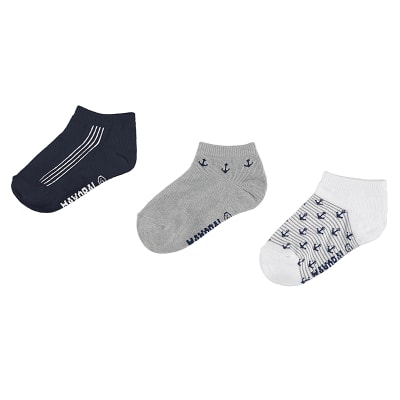Set Mayoral 3 calcetines cortos anclas 1022759