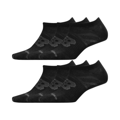 CALCETINES NEW BALANCE Flat Knit No Show Socks 6 Pack NEGRO CORTOS LAS03223BK