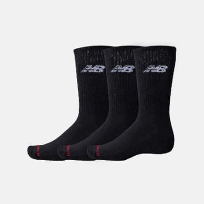 CALCETINES NEW BALANCE Everyday Cushion Crew Socks 3 Pack NEGRO LARGO LAS51293BK1