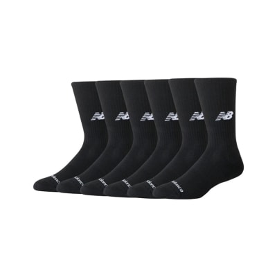 CALCETINES NEW BALANCE Everyday Cushion Crew Socks 6 Pack NEGRO LARGO LAS65117BK