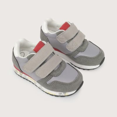 ZAPATILLA OPALINE NIÑO URBANA DOBLE VELCRO GRISES -47310211