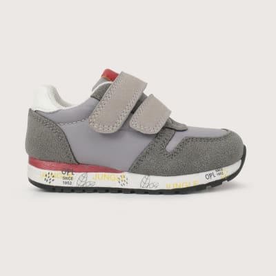 ZAPATILLA OPALINE NIÑO URBANA DOBLE VELCRO GRISES -47310211
