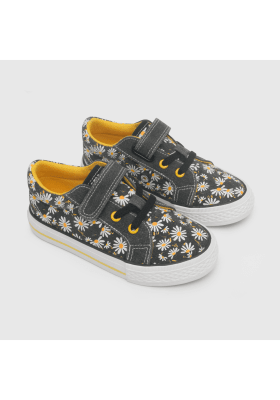 ZAPATILLA COLLOKY NIÑA ESTAMPADA FLORES NEGRO 473603-01