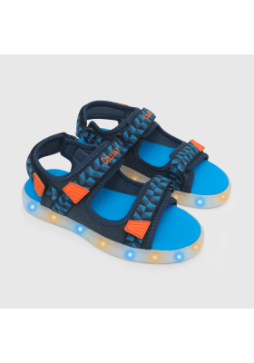 SANDALIA COLLOKY NIÑO AZUL ,LUCES DOBLE VELCRO 536702-501