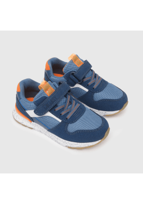 ZAPATILLA COLLOKY NIÑO GRIS CON AZUL VELCRO ELASTICO 47250250