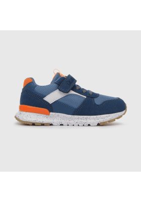 ZAPATILLA COLLOKY NIÑO GRIS CON AZUL VELCRO ELASTICO 472502502