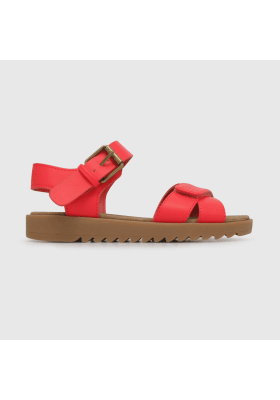 SANDALIA COLLOKY NIÑA ROJA CON HEBILLA Y VELCRO 536202-82