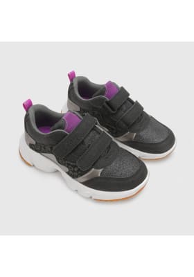 ZAPATILLA COLLOKY NIÑA CHUNKY DOBLE VELCRO NEGRO 573802-01