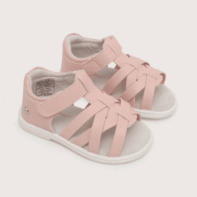 SANDALIA OPALINE NIÑA TRAS CRUZADAS ROSADA VELCRO 432202-302
