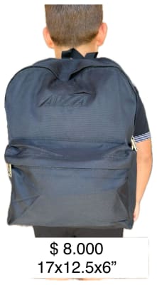 MOCHILA AVIA NEGRA 11-51822-NEGRA TAMAÑO 17X12.5X6