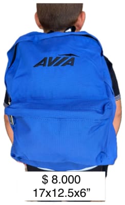 MOCHILA AVIA AZUL 11-51822-AZUL TAMAÑO 17X12.5X6