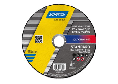 Pack 12 Discos de Corte Acero Inox 4 1/2