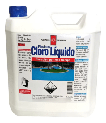 CLORO LÍQUIDO PISCINA 5L1