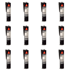 Pack 12 SIKAFLEX 221 NEGRO 300ML