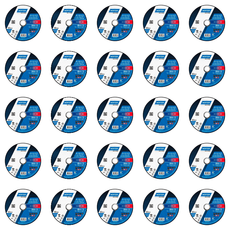 PACK 25 DISCOS CORTE ACERO INOX 4 1/2