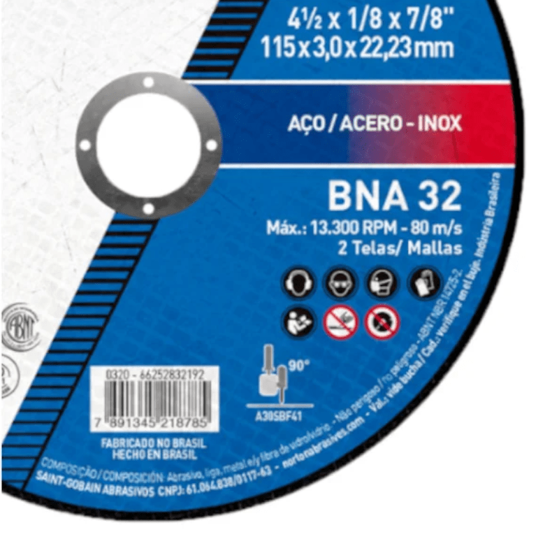 PACK 25 DISCOS CORTE ACERO INOX 4 1/2