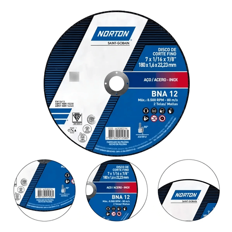 PACK 25 DISCOS CORTE ACERO INOX 7