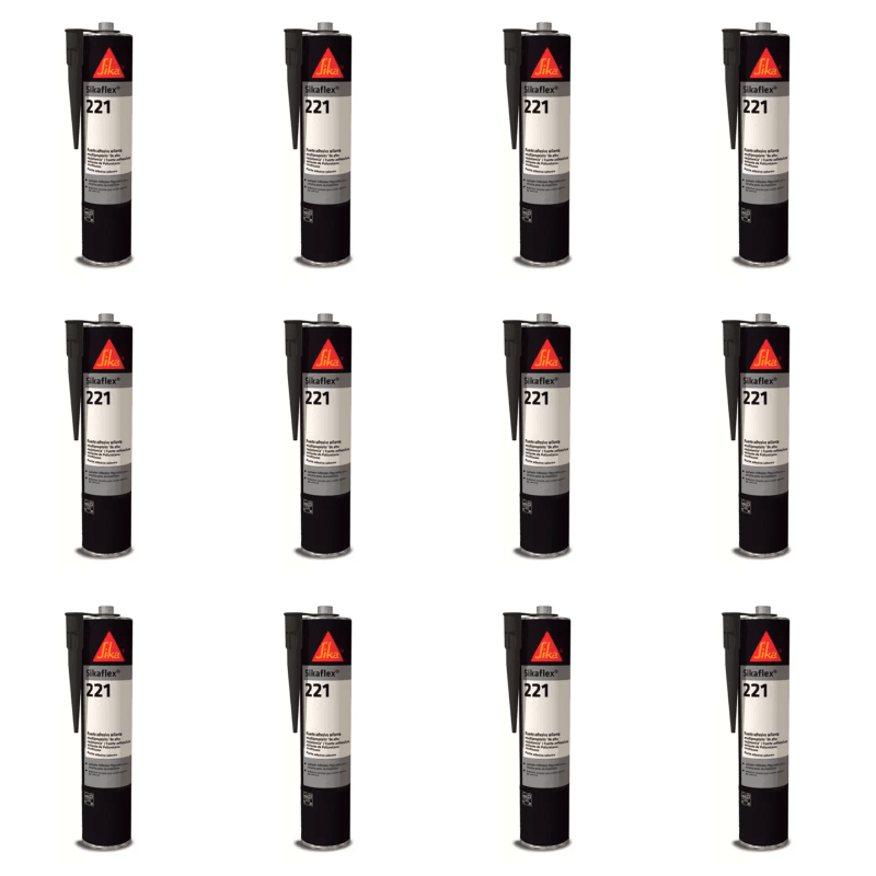 Pack 12 SIKAFLEX 221 NEGRO 300ML 0