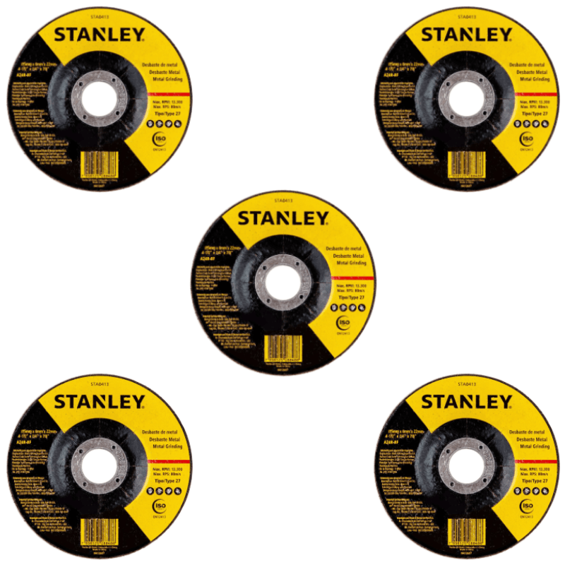 PACK 5 DISCOS DESBASTE METAL 4 1/2