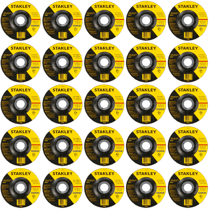 PACK 25 DISCOS CORTE ACERO 4 1/2
