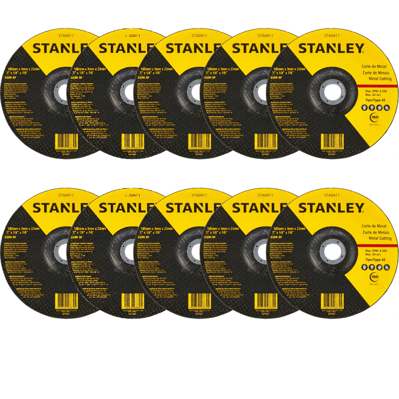 PACK 10 DISCOS CORTE ACERO 7