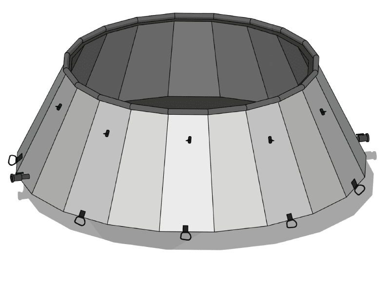 ESTANQUE AUTOSOPORTANTE 10M3 (Ø 3.7 x 1.3m) 0