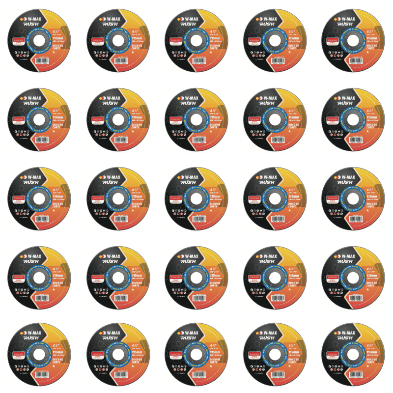 PACK 25 DISCOS CORTE ACERO 4 1/2