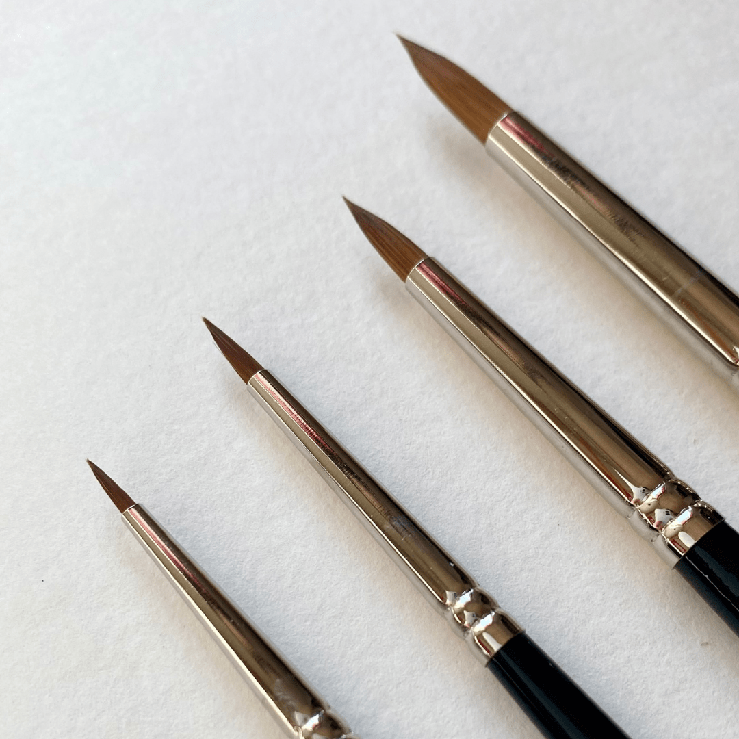 PINCEL ROSEMARY & CO Red Dot Spotter Variedad de tamaños La Pencilería