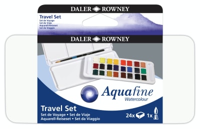 ACUARELAS AQUAFINE SET DE VIAJE CAJA PLÁSTICA- 24 Colores1