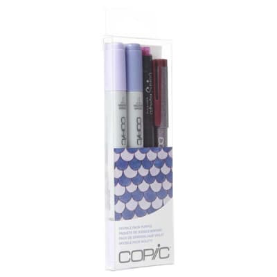 MARCADORES COPIC CIAO -DOODLE PACK PURPLE 4U1