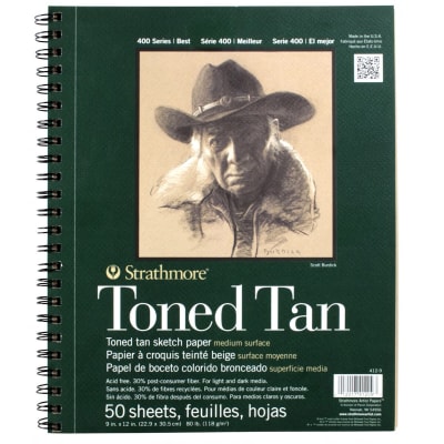 Croquera Strathmore Toned Tan 50 hojas118 grms1