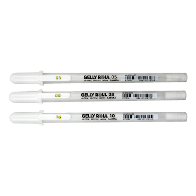 GELLY ROLL BLANCO - Variedad de Puntas5
