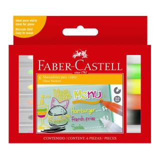 MARCADORES FABER CASTELL PARA VIDRIO - 6 COLORES2