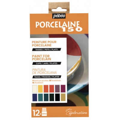 SET PEBEO PORCELANA Iniciación 1 - 12 colores x20 ml1