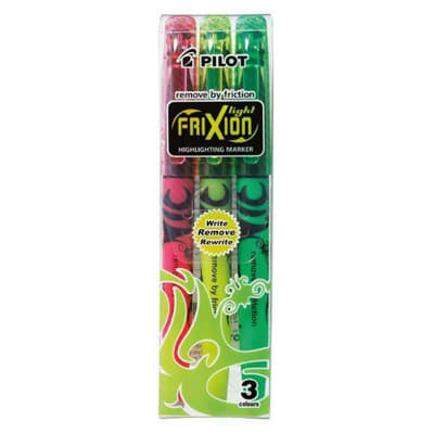 DESTACADORES PILOT FRIXION LIGHT SET 3U1