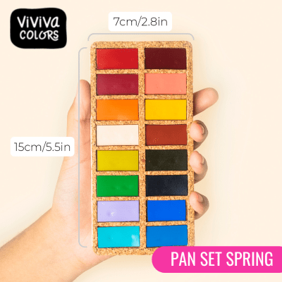 ACUARELAS VIVIVA -PAN SET PRIMAVERA (CORCHO)1