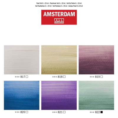 ACRILICOS AMSTERDAM STANDARD SERIES - SET PERLADOS 6 X 20ML