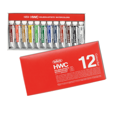 SET ACUARELAS HOLBEIN - 12 colores x 5ml1