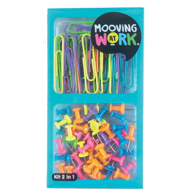 SET ESCRITORIO NEON CLIPS GRANDES (30U) Y PUSH PINS(40U)1